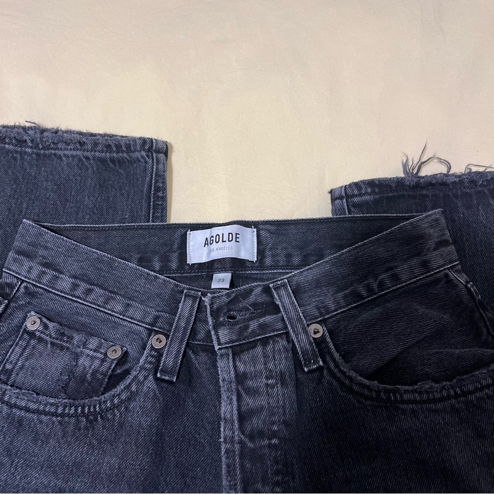 Agolde Straight Leg Distressed Jeans